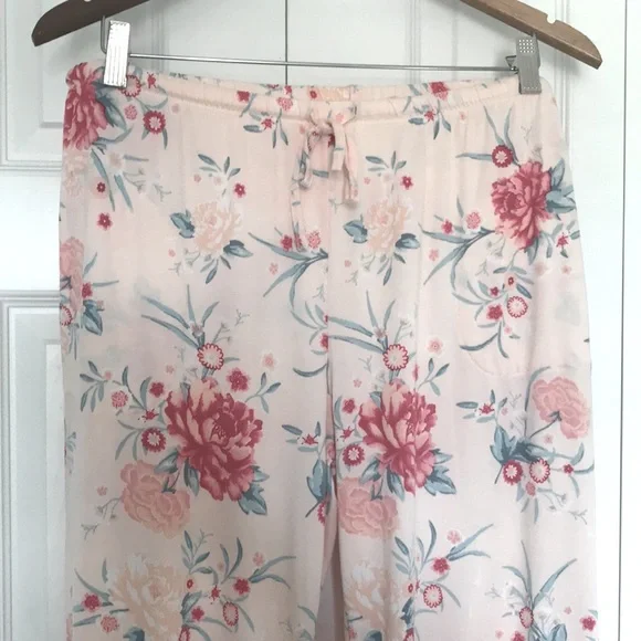 Flora Nikrooz Pink Floral Pajama Pants Size L - Picture 2 of 8